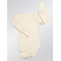 DuoMamas childern bodysuit - long sleeves - merino cream - winter