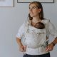 Fidella Fusion babycarrier with buckles - Cotton Flower - Pale Grey