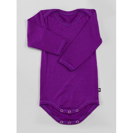 DuoMamas childern bodysuit - long sleeves - dark violet