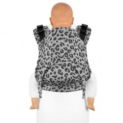 Fidella Fusion babycarrier with buckles - Leopard silver