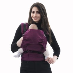 Fidella Fusion babycarrier with buckles - Chevron - berry